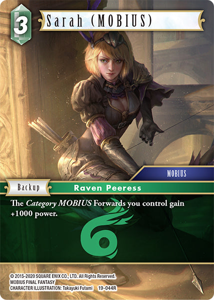 (044) Final Fantasy TCG From Nightmares Single: Sarah (MOBIUS) (19-044)  Rare