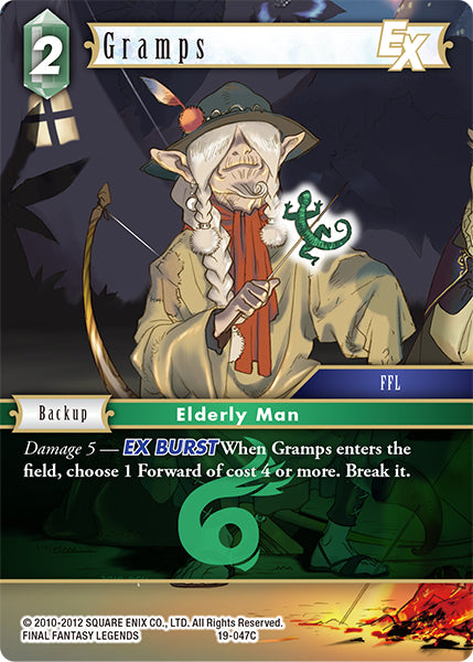 (047) Final Fantasy TCG From Nightmares Single: Gramps (19-047)  Common