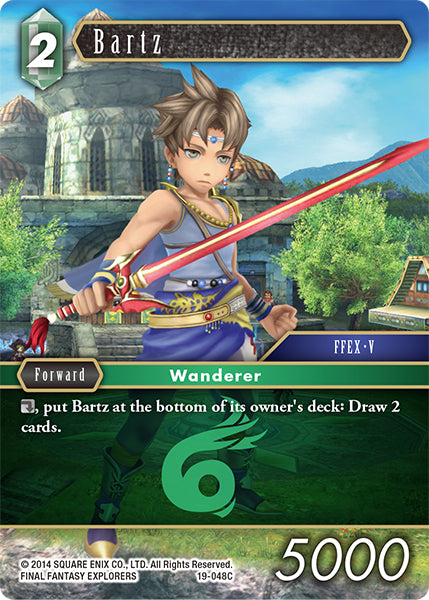 (048) Final Fantasy TCG From Nightmares Single: Bartz (19-048) Holo Common