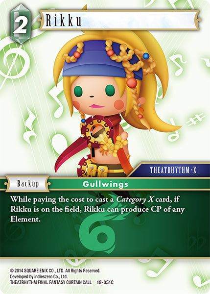 (051) Final Fantasy TCG From Nightmares Single: Rikku (19-051) Holo Common