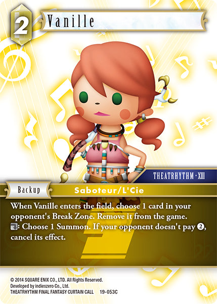 (053) Final Fantasy TCG From Nightmares Single: Vanille (19-053) Holo Common