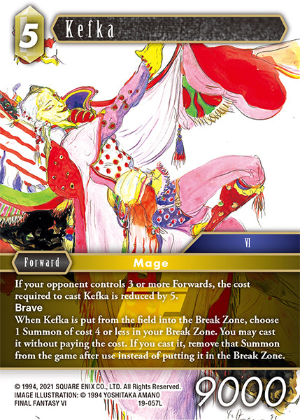 (057) Final Fantasy TCG From Nightmares Single: Kefka (19-057) Holo Legend