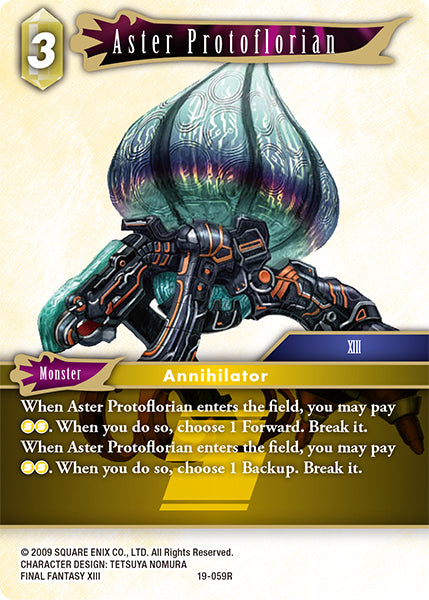 (059) Final Fantasy TCG From Nightmares Single: Aster Protoflorian (19-059) Holo Rare