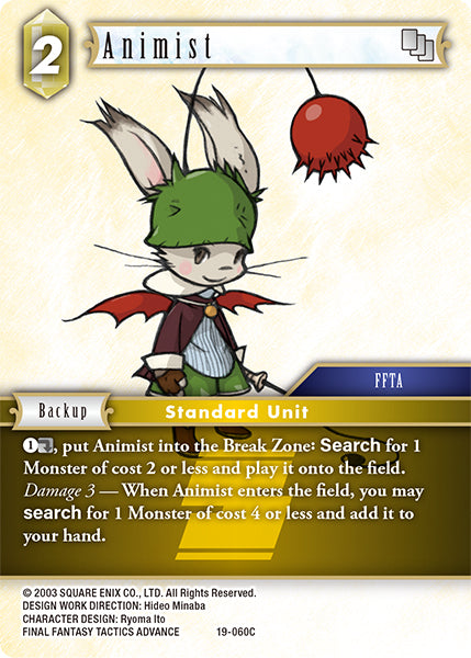 (060) Final Fantasy TCG From Nightmares Single: Animist (19-060) Holo Common