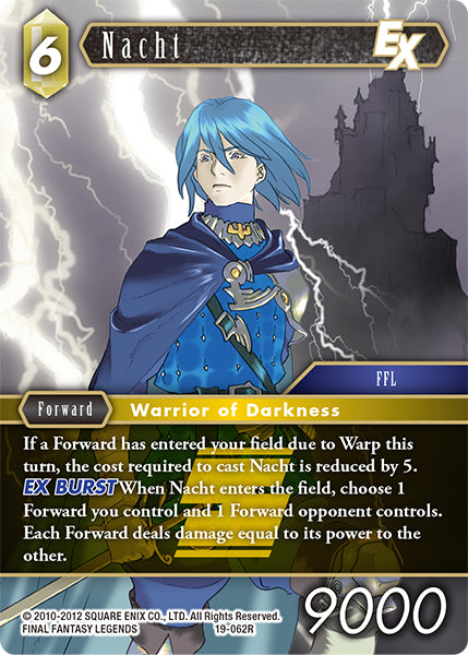 (062) Final Fantasy TCG From Nightmares Single: Nacht (19-062) Holo Rare