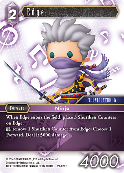 (070) Final Fantasy TCG From Nightmares Single: Edge (19-070) Holo Common