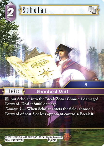 (074) Final Fantasy TCG From Nightmares Single: Scholar (19-074) Holo Common