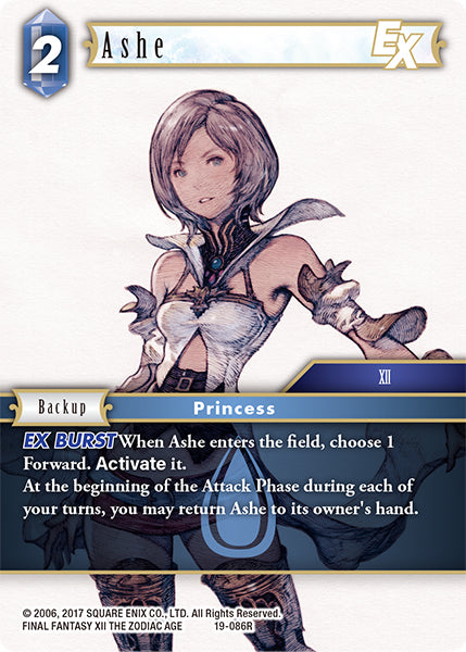 (086) Final Fantasy TCG From Nightmares Single: Ashe (19-086)  Rare