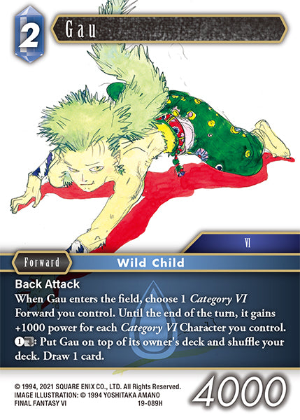 (089) Final Fantasy TCG From Nightmares Single: Gau (19-089)  Hero