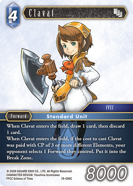 (090) Final Fantasy TCG From Nightmares Single: Clavat (19-090)  Common