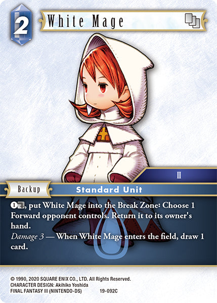 (092) Final Fantasy TCG From Nightmares Single: White Mage (19-092) Holo Common