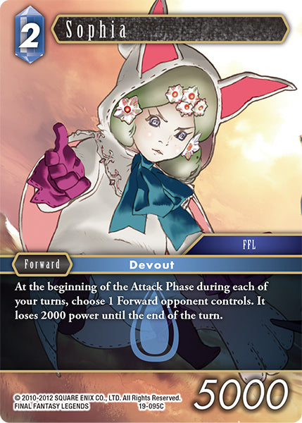 (095) Final Fantasy TCG From Nightmares Single: Sophia (19-095) Holo Common