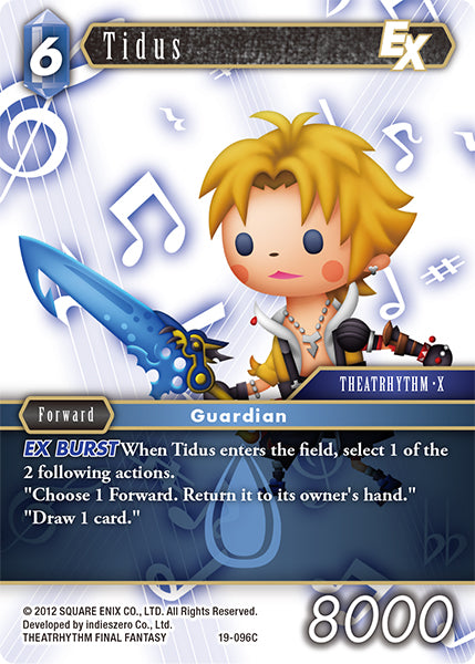 (096) Final Fantasy TCG From Nightmares Single: Tidus (19-096)  Common