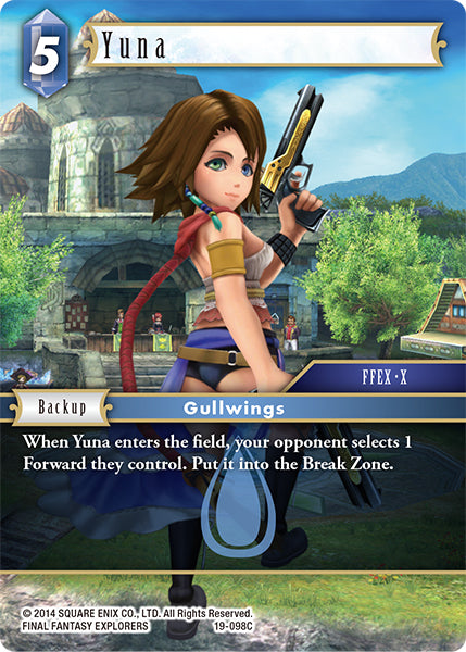 (098) Final Fantasy TCG From Nightmares Single: Yuna (19-098) Holo Common