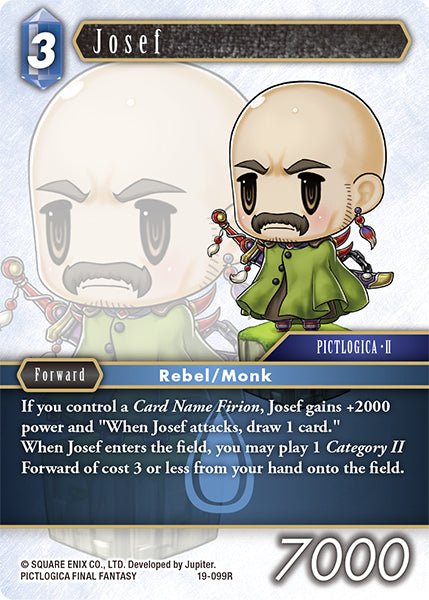 (099) Final Fantasy TCG From Nightmares Single: Josef (19-099)  Rare