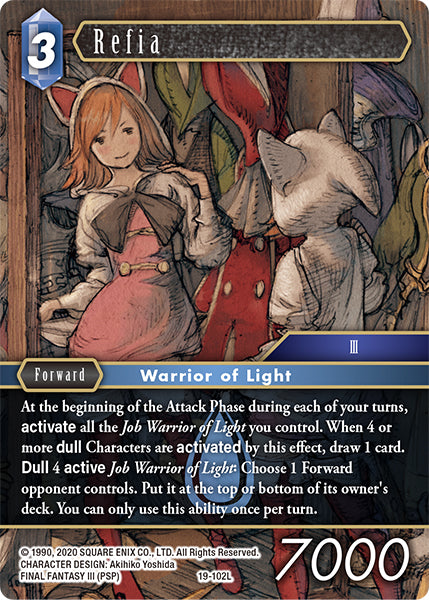 (102) Final Fantasy TCG From Nightmares Single: Refia (19-102) Holo Legend