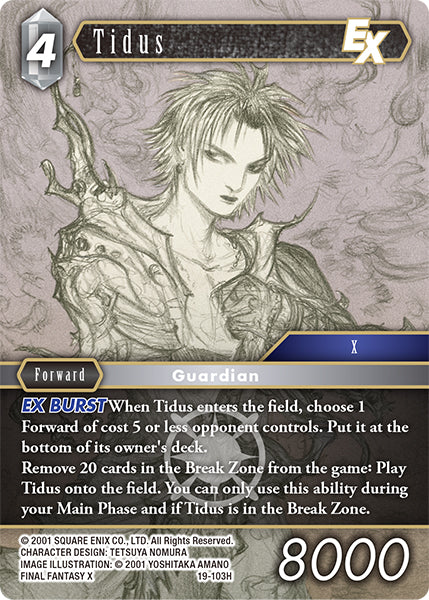 (103) Final Fantasy TCG From Nightmares Single: Tidus (19-103) Holo Hero