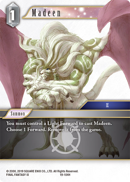 (104) Final Fantasy TCG From Nightmares Single: Madeen (19-104) Holo Hero