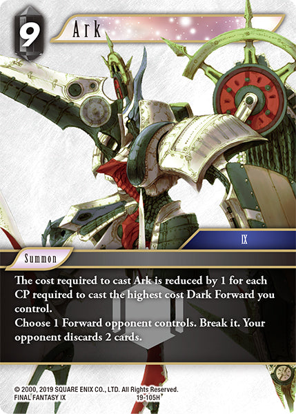 (105) Final Fantasy TCG From Nightmares Single: Ark (19-105) Holo Hero