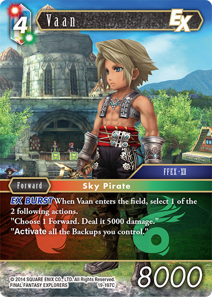 (107) Final Fantasy TCG From Nightmares Single: Vaan (19-107) Holo Common