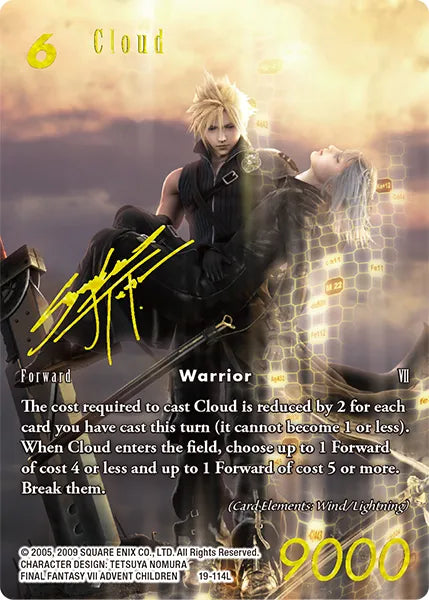 (114) Final Fantasy TCG From Nightmares Single: Cloud (19-114) (V.2)  Legend