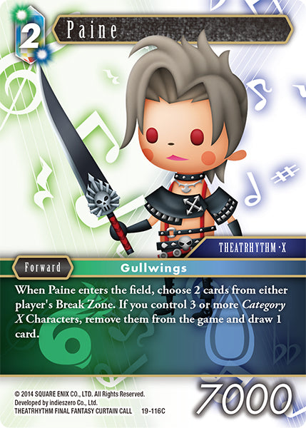 (116) Final Fantasy TCG From Nightmares Single: Paine (19-116) Holo Common