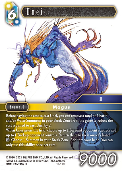(119) Final Fantasy TCG From Nightmares Single: Unei (19-119) Holo Legend