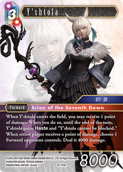 (124) Final Fantasy TCG From Nightmares Single: Y'shtola (19-124) Holo Legend