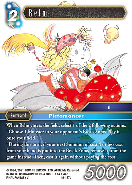 (127) Final Fantasy TCG From Nightmares Single: Relm (19-127) Holo Legend