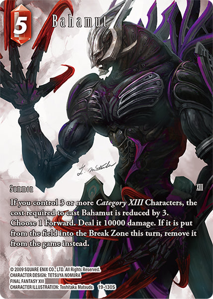 (130) Final Fantasy TCG From Nightmares Single: Bahamut (19-130) (V.2) Holo Starter