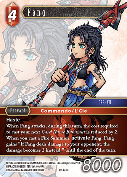 (131) Final Fantasy TCG From Nightmares Single: Fang (19-131) Holo Starter