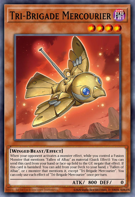 (107) YuGiOh TCG BLTR: Battles of Legend: Terminal Revenge Single: Tri-Brigade Mercourier  Secret Rare