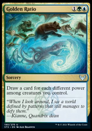 (190) Magic The Gathering Strixhaven: School of Mages Single: Golden Ratio  Uncommon