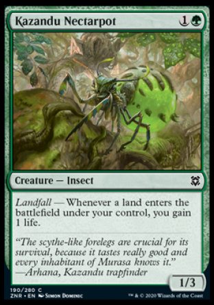 (190/280) Magic The Gathering Zendikar Rising Single: Kazandu Nectarpot Holo Common