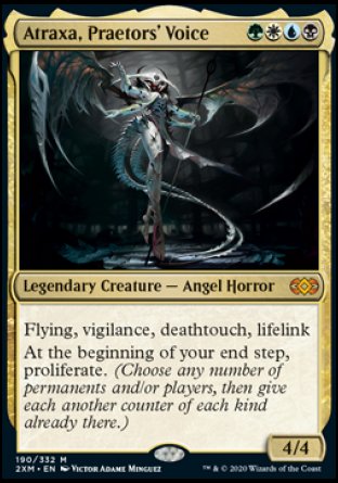 (190/332) Magic The Gathering Double Masters Single: Atraxa, Praetors' Voice  Mythic