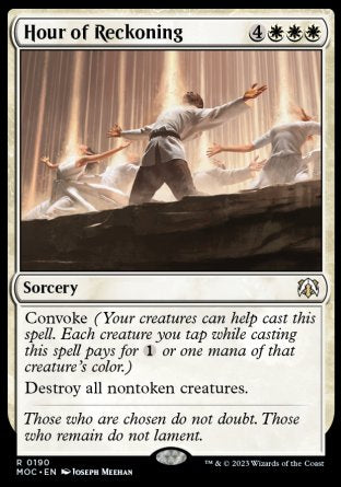 (190) Magic The Gathering Commander: March of the Machine Single: Hour of Reckoning  Rare