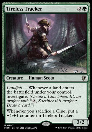 (190) Magic The Gathering Commander: Murders at Karlov Manor Single: Tireless Tracker  Rare