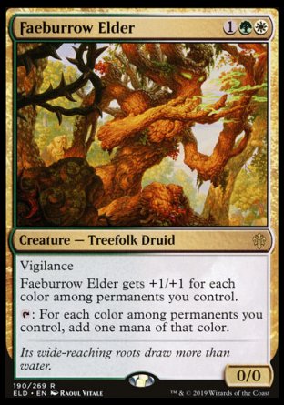 (190/269) Magic The Gathering Throne of Eldraine Single: Faeburrow Elder  Rare