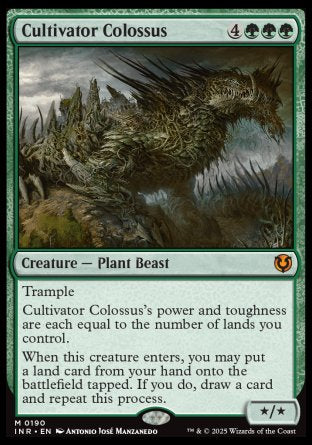 (190) Magic The Gathering Innistrad Remastered Single: Cultivator Colossus Holo Mythic