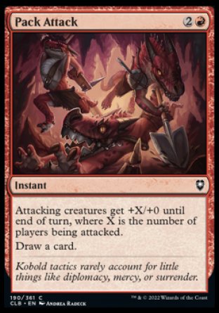 (190) Magic The Gathering Commander Legends: Battle for Baldur's Gate Single: Pack Attack  Common