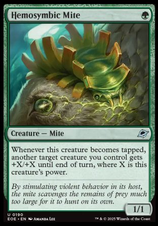 (190) Magic The Gathering Edge of Eternities Single: Hemosymbic Mite  Uncommon