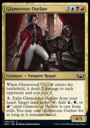(190) Magic The Gathering Streets of New Capenna Single: Glamorous Outlaw  Common