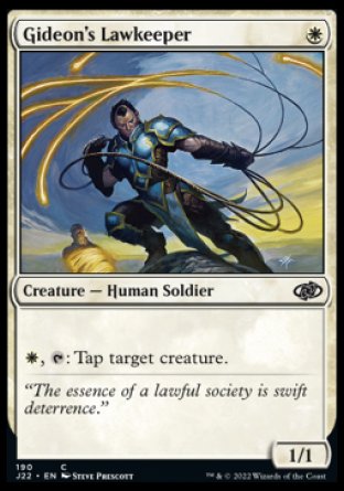 (190) Magic The Gathering Jumpstart 2022 Single: Gideon's Lawkeeper  Common