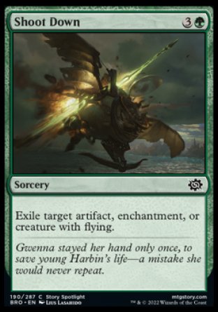 (190) Magic The Gathering The Brothers' War Single: Shoot Down Holo Common