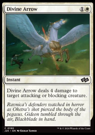 (190) Magic The Gathering Foundations Jumpstart Single: Divine Arrow  Common