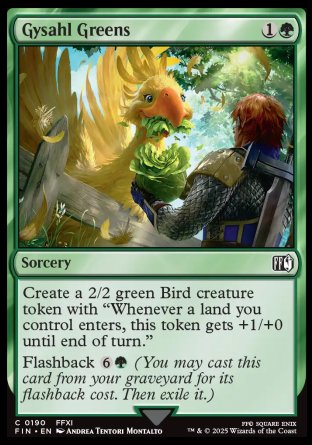 (190) Magic The Gathering Magic: The Gathering - FINAL FANTASY Single: Gysahl Greens Holo Common