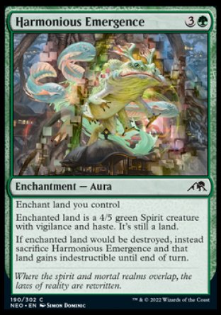 (190) Magic The Gathering Kamigawa: Neon Dynasty Single: Harmonious Emergence  Common