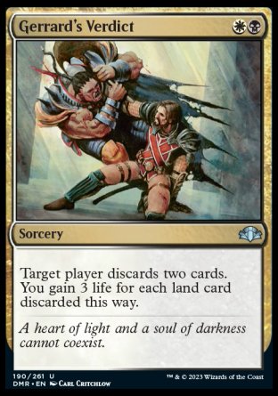 (190) Magic The Gathering Dominaria Remastered Single: Gerrard's Verdict Holo Uncommon