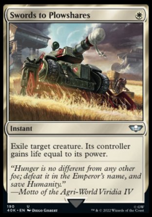 (190) Magic The Gathering Universes Beyond: Warhammer 40000 Single: Swords to Plowshares Holo Uncommon
