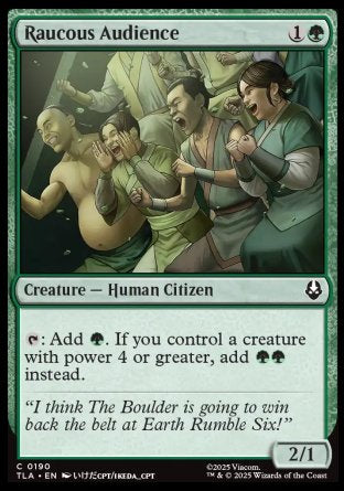 (190) Magic The Gathering Magic: The Gathering | Avatar: The Last Airbender Single: Raucous Audience Holo Common